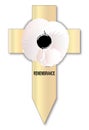 White Poppy Cross Royalty Free Stock Photo