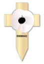 White Poppy Cross Royalty Free Stock Photo