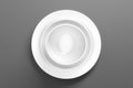 White porcelain dinnerware in clear optic - Illustration Royalty Free Stock Photo