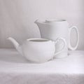 White porcelain pots