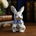 white porcelain rabbit ai generated