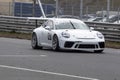 White Porsche 991 in action Royalty Free Stock Photo