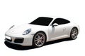 White Porsche Carrera 911 a transparent background Royalty Free Stock Photo