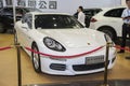 White porsche coupe car