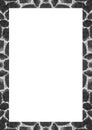 White Portrait Frame with Rocky Borders Royalty Free Stock Photo