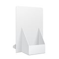 White POS POI Cardboard Blank Empty Show Box Holder For Advertising Fliers, Leaflets