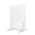 White POS POI Cardboard Blank Empty Show Box Holder For Advertising Fliers, Leaflets Or Products. Royalty Free Stock Photo