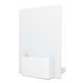 White POS POI Cardboard Blank Empty Show Box Holder For Advertising Fliers, Leaflets Or Products. Royalty Free Stock Photo