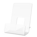 White POS POI Cardboard Blank Empty Show Box Holder For Advertising Fliers, Leaflets Or Products. Royalty Free Stock Photo