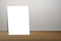 White poster in empty room.space for your text and picture.product display template.Business presentation.clipping path include.