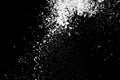 white powder explosion on black background for graphic Royalty Free Stock Photo