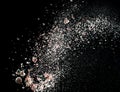 white powder explosion on black background for graphic Royalty Free Stock Photo