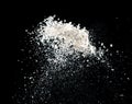 white powder explosion on black background for graphic Royalty Free Stock Photo