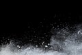 White powder explosion on black background. Royalty Free Stock Photo