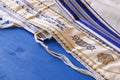 White Prayer Shawl - Tallit, jewish religious symbol. Royalty Free Stock Photo