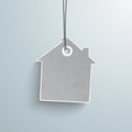 White Price Sticker House Royalty Free Stock Photo