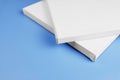 White primed empty canvas on stretchers. Royalty Free Stock Photo