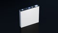 white prismatic cell, rectangular lithium ion phosphate LFP battery modern electric vehicles and energy storage, 3d rendering