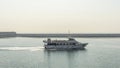 Private yacht leaving the port of Barcelona