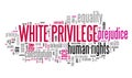 White privilege concept Royalty Free Stock Photo