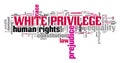 White privilege word cloud