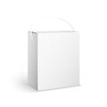 White Product Package Box Illustration On White Backgro Royalty Free Stock Photo