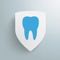 White Protection Shield Blue Tooth PiAd Royalty Free Stock Photo