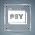 White Psychology icon isolated on grey background. Psi symbol. Mental health concept, psychoanalysis analysis and Royalty Free Stock Photo