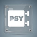 White Psychology icon isolated on grey background. Psi symbol. Mental health concept, psychoanalysis analysis and Royalty Free Stock Photo