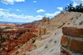 Bryce Canyon Overlook Under Semi-Cloudy Blue Skies
