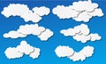 White puffy clouds on blue sky Royalty Free Stock Photo