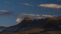 White puffy clouds go by S9 Mountain, Hastings Mesa, Ridgway/Telluride Colorado