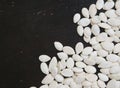 White pumpkin seeds. Royalty Free Stock Photo