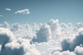 white pure sunny clouds high in the sky background Generative AI