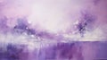 White And Purple Abstract Painting: Atmospheric Serenity And Romantic Landscape Royalty Free Stock Photo