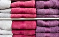 White and Purple Towels Royalty Free Stock Photo