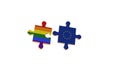 White for Put the Puzzle to LGBT and European Union Flag
