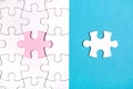 White puzzle with missing part Royalty Free Stock Photo