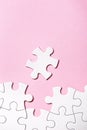 White puzzle with missing part Royalty Free Stock Photo