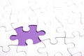 White puzzle with missing part Royalty Free Stock Photo