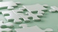 The White Puzzle Pieces. AI generated Royalty Free Stock Photo