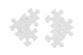 White puzzle pieces isolated with clipping path Royalty Free Stock Photo