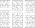 White puzzles, separate parts