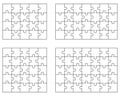 White puzzles, separate pieces Royalty Free Stock Photo