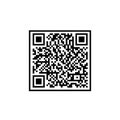 White QR code situated on a plain white background. The code Royalty Free Stock Photo