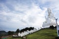 White Quan Yin or Kuan Yin chinese goddess statue for thai people traveler travel visit and respect praying blessing deity