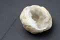 White quartz geode