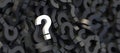White question mark on a background of black signs Royalty Free Stock Photo