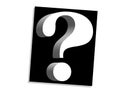 White question mark on black Royalty Free Stock Photo