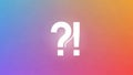 White Question Mark Exclamation Mark Symbol on Gradient Background image Royalty Free Stock Photo